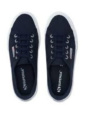 Superga Men's Low-Top Sneakers in Navy and White